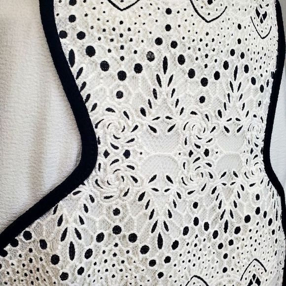 Sugarlips Black and White Lace Panel Skirt - Picture 3 of 8
